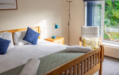Time for Bed relaxing bedrooms Wye Rapids House Symonds Yat Herefordshire www.bhhl.co.uk