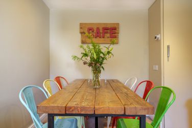 Orrest Head Cottage kitchen dining space.