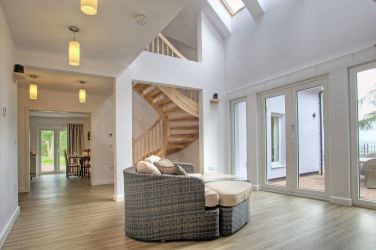 Garden room and staircase at The Capercaillie