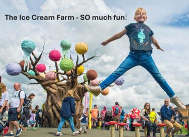 The Ice Cream Farm is a fun packed day out with Sand & Water Play, Mini Diggers, Crazy Golf & More