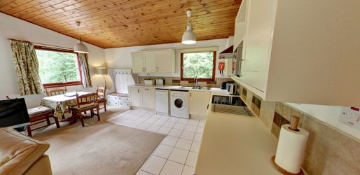 Fisher Lodge features a galley kitchen with all modern appliances.