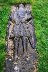 A Medieval Knight's Grave Cover on St Columba's Isle near Crepigill Cottage