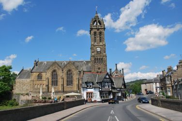 View of Peebles from the Tweed Bridge