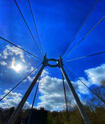 Known locally as batman bridge, the connects The Lloyds to Jackfield