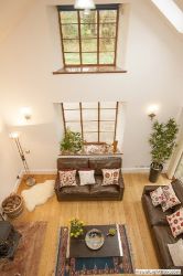 Living area viewed from the gallery area