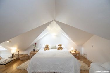 Family bedroom showing superking bed
