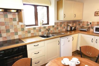 The kitchen and dining area