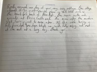 Happy visitor at Tanyllyn