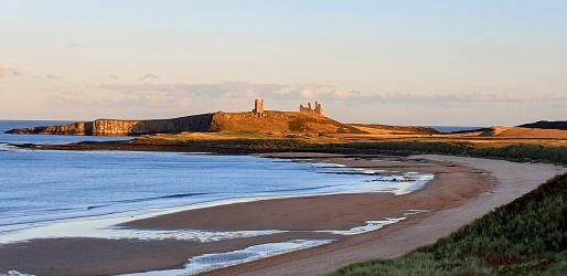 Dunstanburgh Castle and Embleton beach