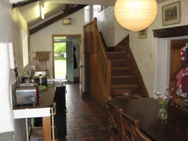 Kitchen looking toward the side door