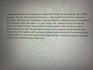 Review from happy guest