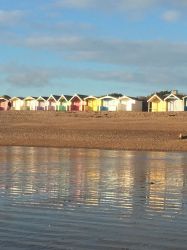 Beach huts at Rustington