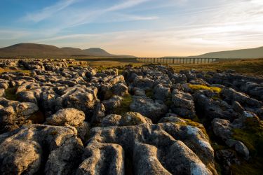 The Ribblehead Viaduct & Ingleborough.