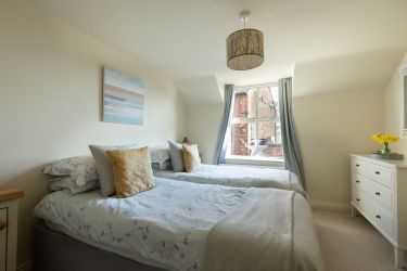 Two single beds in the twin room