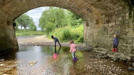 Fishing in The River Wharfe opposite Dale House