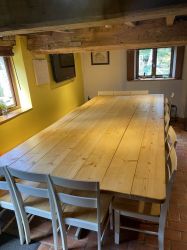 Large dining table to seat 20 guests.