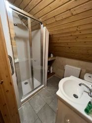 Upstairs bathroom with shower