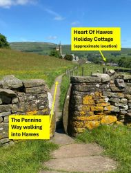The Pennine Way passes the cottage, great walks of any length from the front door