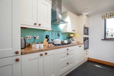 The open plan kitchen area.