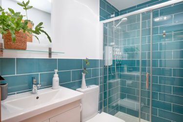 Upstairs shower room.