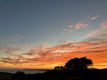 Sunset view from the house