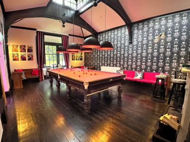 Billiards room.