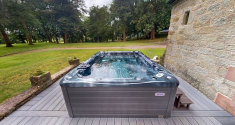 Enticing hot tub available all year round.