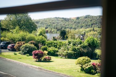View from the living room over The Langrigge Howe Gardens towards Lake Windermere
