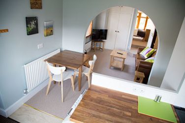 The annex has a light and airy feeling.