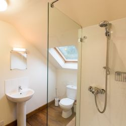 Upstairs toilet with luxury walk in shower