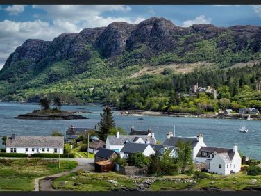 The point of Rhu where the cottage nestles in the heart of the village