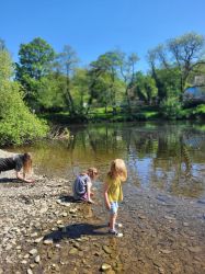 This part of the river is a minute walk from the cottage.