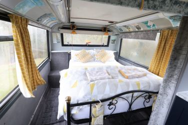 Kingsized bed upstairs