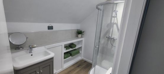Ensuite, showing power shower