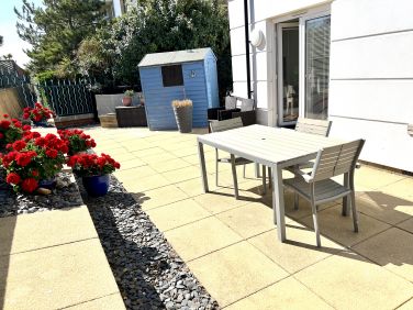 Private, south facing sunny patio