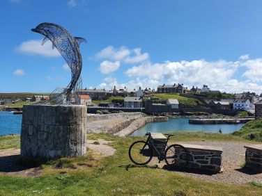 Portsoy's Dolphin statue