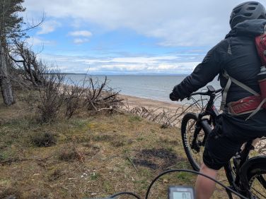 Mountain biking by the sea