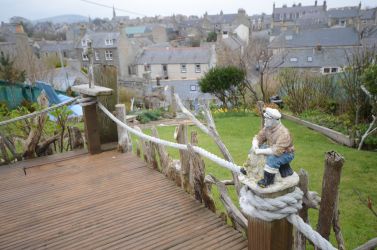 Driftwood decking with views over Portsoy