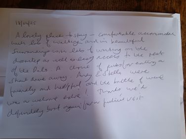 Entry from a party of 2 guests ending on 18/04/25