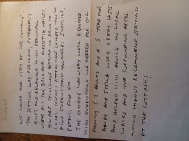 Entry from a party of 3 staying until 21/04/25