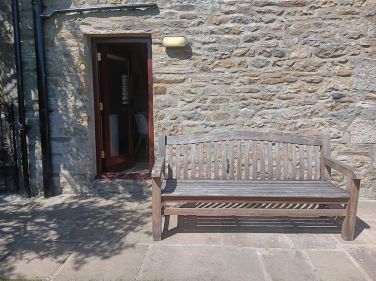 Guests' Bench situated outside Kitchen Door