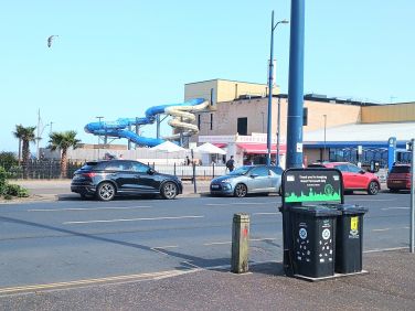 Great Yarmouth seafront marina centre pool, slides and leisure centre.