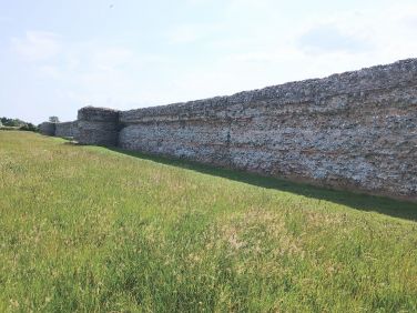 Nearby Burgh Castle Roman ruins.