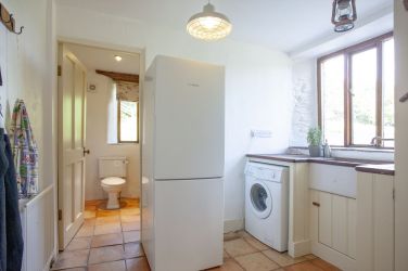 Farmhouse, Downstairs - utility kitchen w/ wetroom and toilet