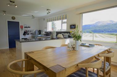 Dining area with view of Ben Nevis
