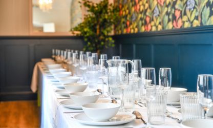 Large dining table to seat all of your guests. We can arrange a private chef