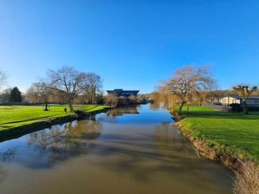 Views of the Riverside Venue bar and restaurant on the park