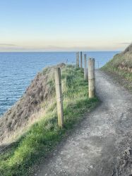Coastal path beside cottage