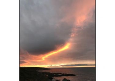 Sunset views from garden