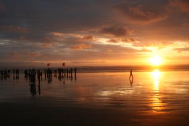 Sunsets at the beach 1.5 miles away